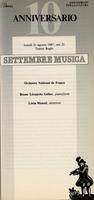 Libretto di sala - 1987 - Orchestre National de France
