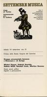 Libretto di sala - 1979 - Gruppo strumentale barocco Ricercare di Zurigo