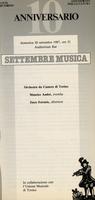 Libretto di sala - 1987 - Orchestra da Camera di Torino