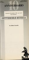 Libretto di sala - 1987 - The Hilliard Ensemble