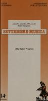 Libretto di sala - 1991 - The Rake's Progress (La carriera di un libertino)