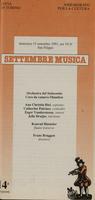 Libretto di sala - 1991 - Orchestra del Settecento e Coro da camera Olandese