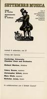 Libretto di sala - 1979 - Cambridge University Chamber Choir and Orchestra