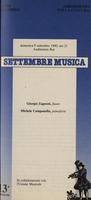 Libretto di sala - 1990 - Giorgio Zagnoni e Michele Campanella