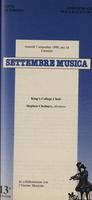 Libretto di sala - 1990 - King's College Choir