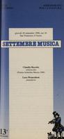Libretto di sala - 1990 - Claudia Ravetto e Luca Brancaleon