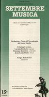 Libretto di sala - 1992 - Orchestra e Coro dell'Accademia del Santo Spirito