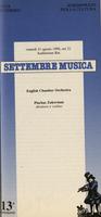 Libretto di sala - 1990 - English Chamber Orchestra