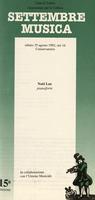 Libretto di sala - 1992 - Noël Lee