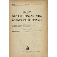 Rivista di diritto finanziario e scienza delle finanze