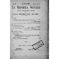 La Riforma sociale. Rassegna di scienze sociali e politiche