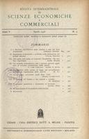 Rivista internazionale di scienze economiche e commerciali - Anno 05 N. 04
