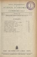 Rivista internazionale di scienze economiche e commerciali - Anno 05 N. 12