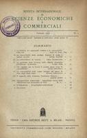 Rivista internazionale di scienze economiche e commerciali - Anno 06 N. 01