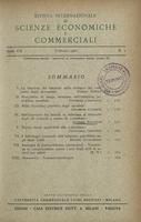 Rivista internazionale di scienze economiche e commerciali - Anno 07 N. 02