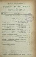 Rivista internazionale di scienze economiche e commerciali - Anno 08 N. 01
