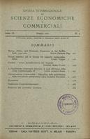 Rivista internazionale di scienze economiche e commerciali - Anno 09 N. 05
