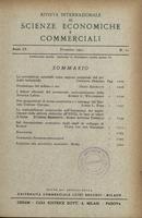 Rivista internazionale di scienze economiche e commerciali - Anno 09 N. 12