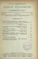Rivista internazionale di scienze economiche e commerciali - Anno 11 N. 07