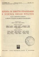 Rivista di diritto finanziario e scienza delle finanze. 1993, Anno 52, settembre, n.3