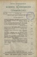 Rivista internazionale di scienze economiche e commerciali - Anno 14 N. 11