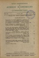 Rivista internazionale di scienze economiche e commerciali - Anno 15 N. 01