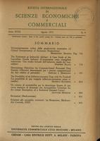 Rivista internazionale di scienze economiche e commerciali - Anno 18 N. 08