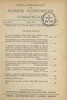 Rivista internazionale di scienze economiche e commerciali - Anno 21 N. 07