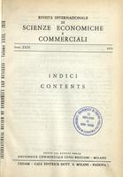 Rivista internazionale di scienze economiche e commerciali - Anno 23 Indici