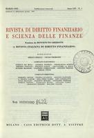 Rivista di diritto finanziario e scienza delle finanze. 1995, Anno 54, marzo, n.1
