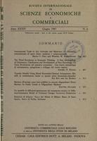 Rivista internazionale di scienze economiche e commerciali - Anno 34 N. 06