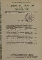 Rivista internazionale di scienze economiche e commerciali - Anno 34 N. 09