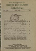 Rivista internazionale di scienze economiche e commerciali - Anno 35 N. 06