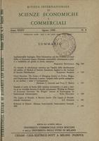 Rivista internazionale di scienze economiche e commerciali - Anno 35 N. 08