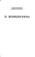 Il buongoverno : saggi di economia e politica : 1897-1954