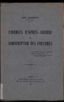 Finances d'après-guerre et conscription des fortunes