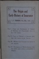 The origin and early history of insurance : including the contract of bottomry
