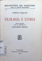 Filologia e storia (1920)
