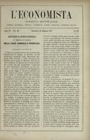 L'economista: gazzetta settimanale di scienza economica, finanza, commercio, banchi, ferrovie e degli interessi privati - A.04 (1877) n.147, 25 febbraio