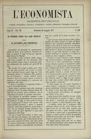 L'economista: gazzetta settimanale di scienza economica, finanza, commercio, banchi, ferrovie e degli interessi privati - A.04 (1877) n.159, 20 maggio
