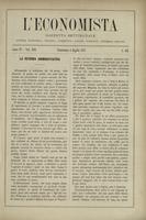 L'economista: gazzetta settimanale di scienza economica, finanza, commercio, banchi, ferrovie e degli interessi privati - A.04 (1877) n.165, 1 luglio