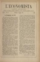 L'economista: gazzetta settimanale di scienza economica, finanza, commercio, banchi, ferrovie e degli interessi privati - A.05 (1878) n.209, 5 maggio