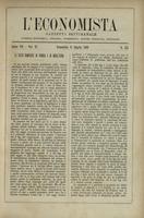 L'economista: gazzetta settimanale di scienza economica, finanza, commercio, banchi, ferrovie e degli interessi privati - A.07 (1880) n.323, 11 luglio