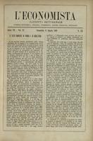 L'economista: gazzetta settimanale di scienza economica, finanza, commercio, banchi, ferrovie e degli interessi privati - A.07 (1880) n.323, 11 luglio