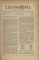 L'economista: gazzetta settimanale di scienza economica, finanza, commercio, banchi, ferrovie e degli interessi privati - A.11 (1884) n.523, 11 maggio