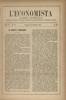 L'economista: gazzetta settimanale di scienza economica, finanza, commercio, banchi, ferrovie e degli interessi privati - A.11 (1884) n.543, 28 settembre