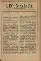 L'economista: gazzetta settimanale di scienza economica, finanza, commercio, banchi, ferrovie e degli interessi privati - A.15 (1888) n.724, 18 marzo