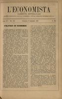 L'economista: gazzetta settimanale di scienza economica, finanza, commercio, banchi, ferrovie e degli interessi privati - A.15 (1888) n.748, 2 settembre