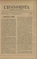 L'economista: gazzetta settimanale di scienza economica, finanza, commercio, banchi, ferrovie e degli interessi privati - A.15 (1888) n.716, 22 gennaio