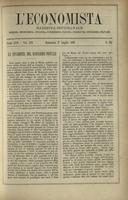 L'economista: gazzetta settimanale di scienza economica, finanza, commercio, banchi, ferrovie e degli interessi privati - A.17 (1890) n.847, 27 luglio